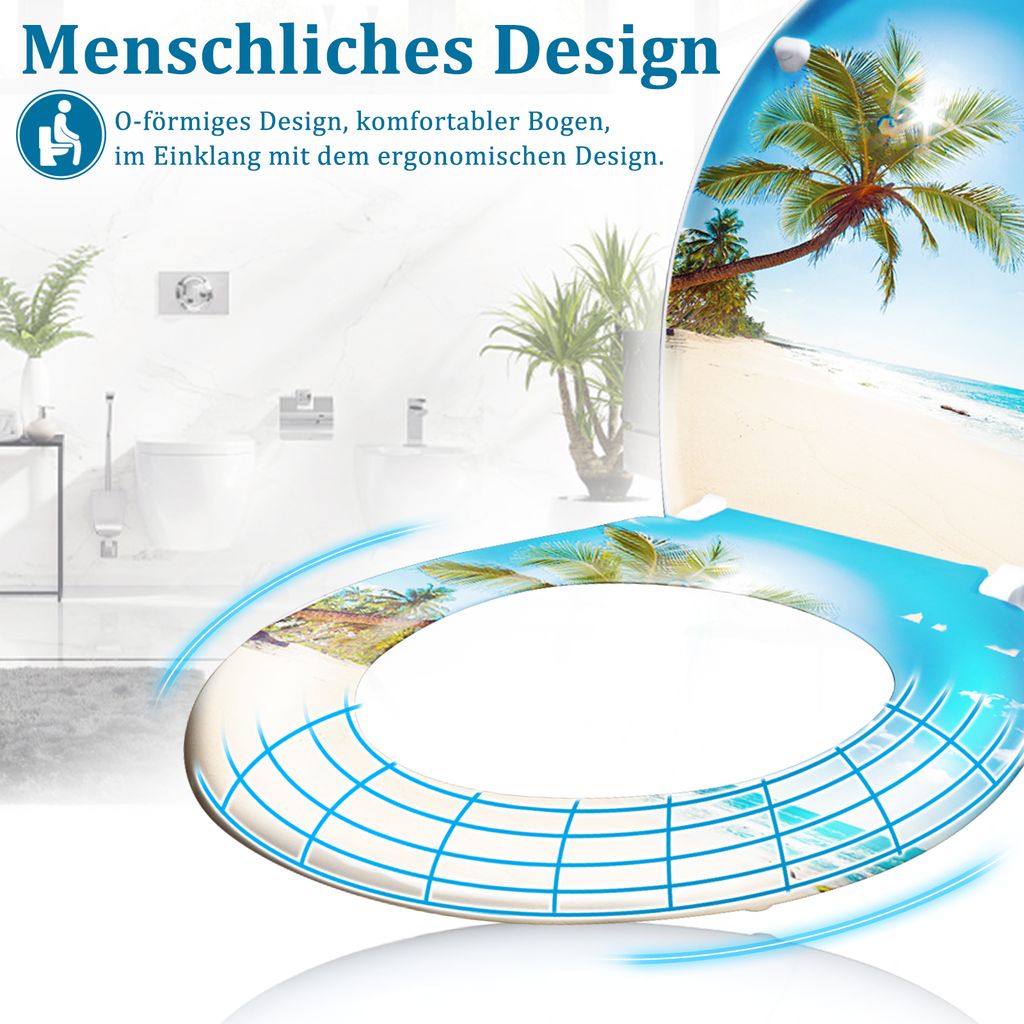 NAIZY Toilettensitz WC-Sitz mit Absenkautomatik, Produktbild 4