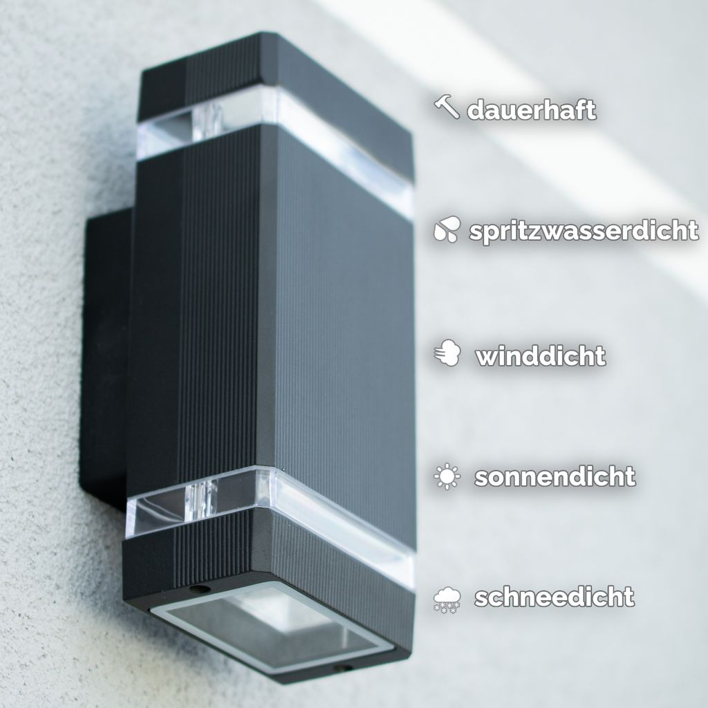 LUMILED Vonkajšie nástenné svietidlo Nástenné svietidlo LED Obrázok produktu 5