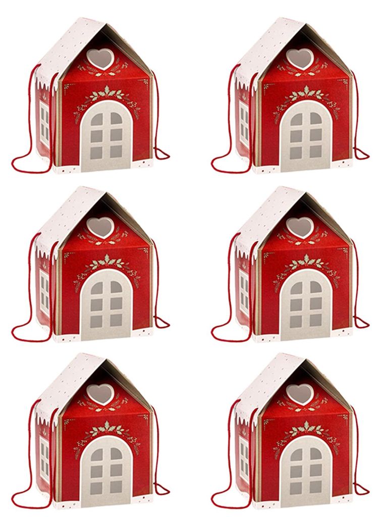 Weihnachtswunderland-Cottage-Geschenkbox, wiederverwendbare Verpackung im Weihnachtshaus-Design, dekorative Erinnerungsbox, Winterdekoration für Z...