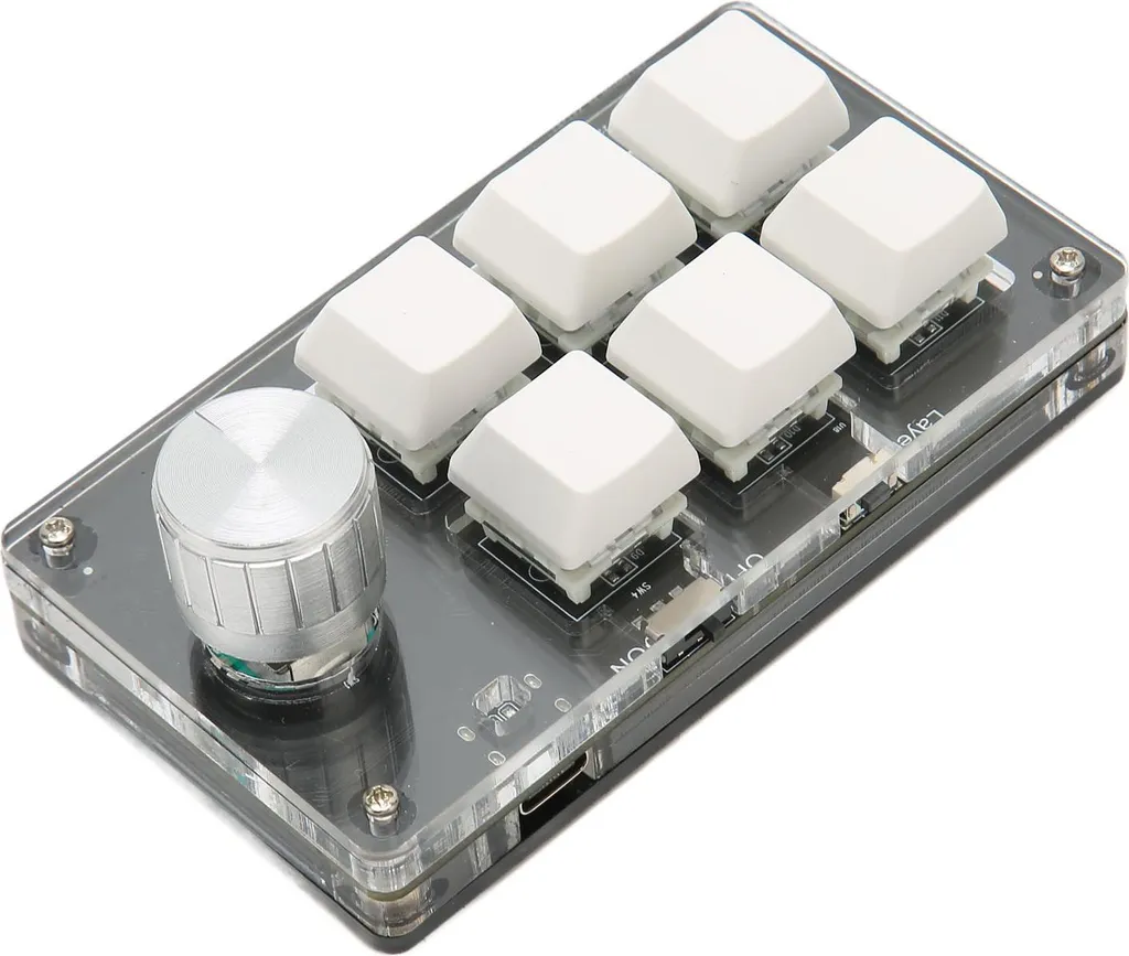 Mini Clavier de Raccourcis Programmable Blanc 6 Touches : Fini les Macros Complexes - 4