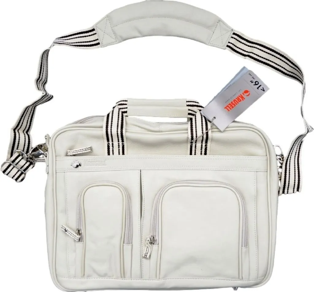 Sacoche ordinateur 16 pouces pour déplacements - Cuir Breeze Crème Chic