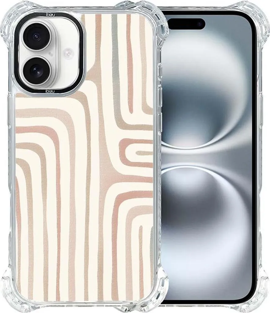 custodia IBIZU DropGuard Ultra per iPhone 16 Plus con MagSafe, Boho, Labirinto di sabbia - 2