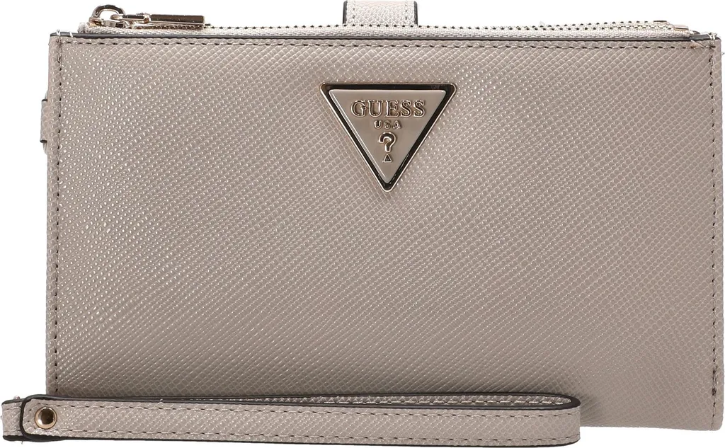 Guess Laurel II SLG Double Zip Organizer Taupe - Design Funzionale