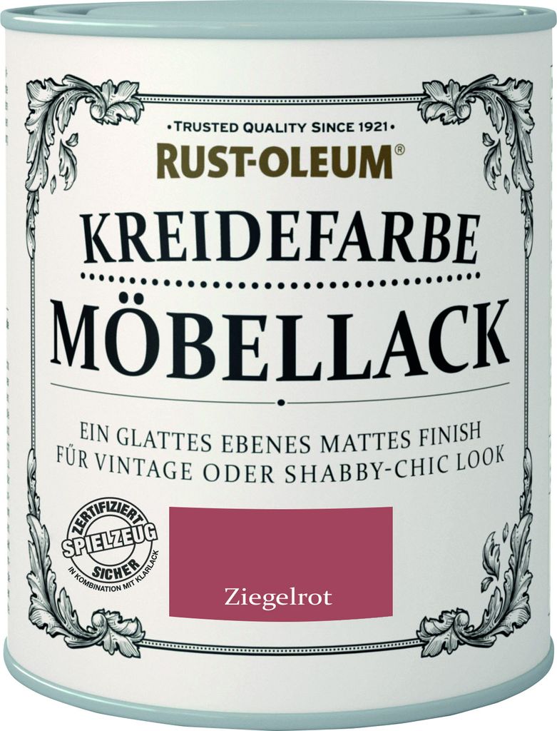 Rust-Oleum Kreidefarbe Möbellack Ziegelrot Produktbild 
