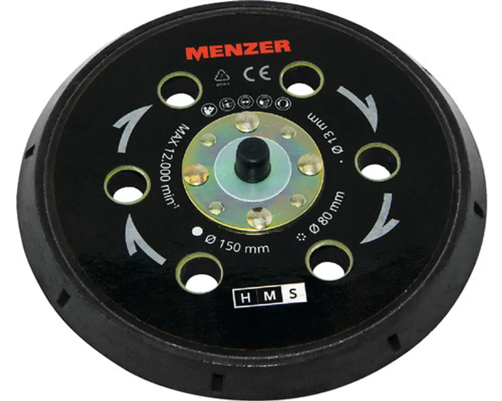 Plateau de ponçage 150 mm anti-poussière Soft pour MENZER ETS 150 5.0 2.5