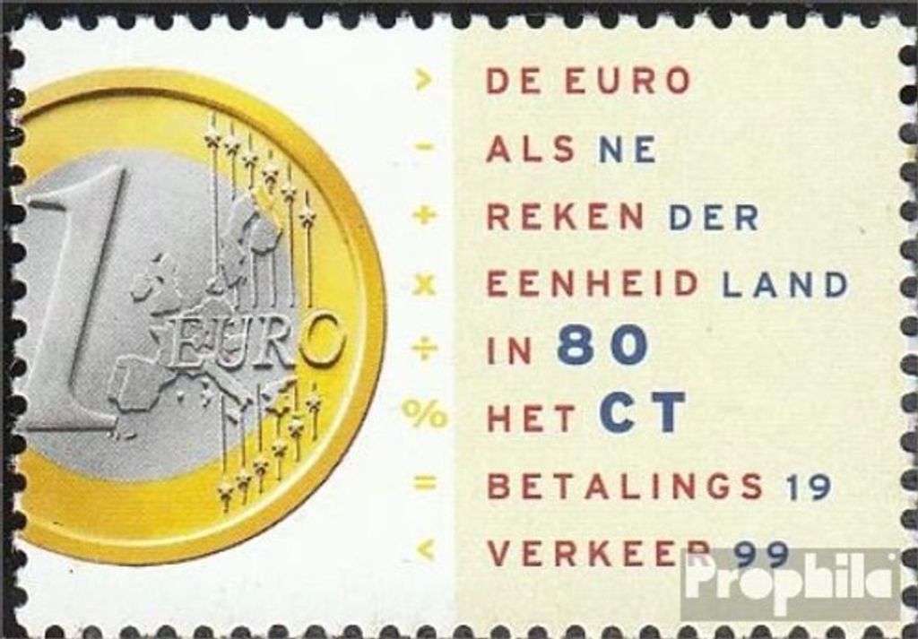 Briefmarken Niederlande 1999 Mi 1704 (kompl.Ausg.) postfrisch Euro