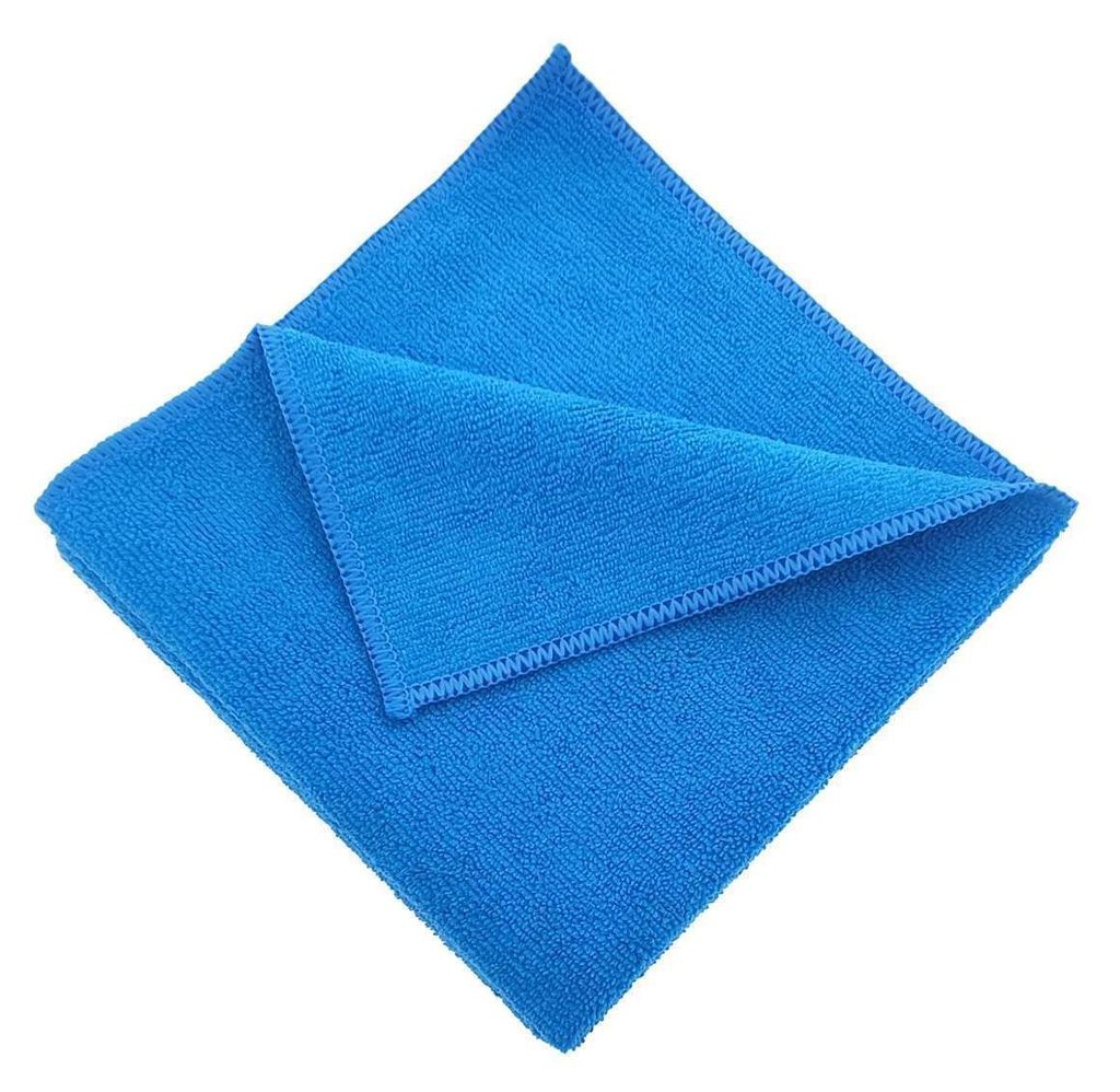 Perfekte Sauberkeit: Hochwertiges Mikrofasertuch 400x400mm blau für glänzende Ergebnisse in Haushalt & Auto 1 Stück