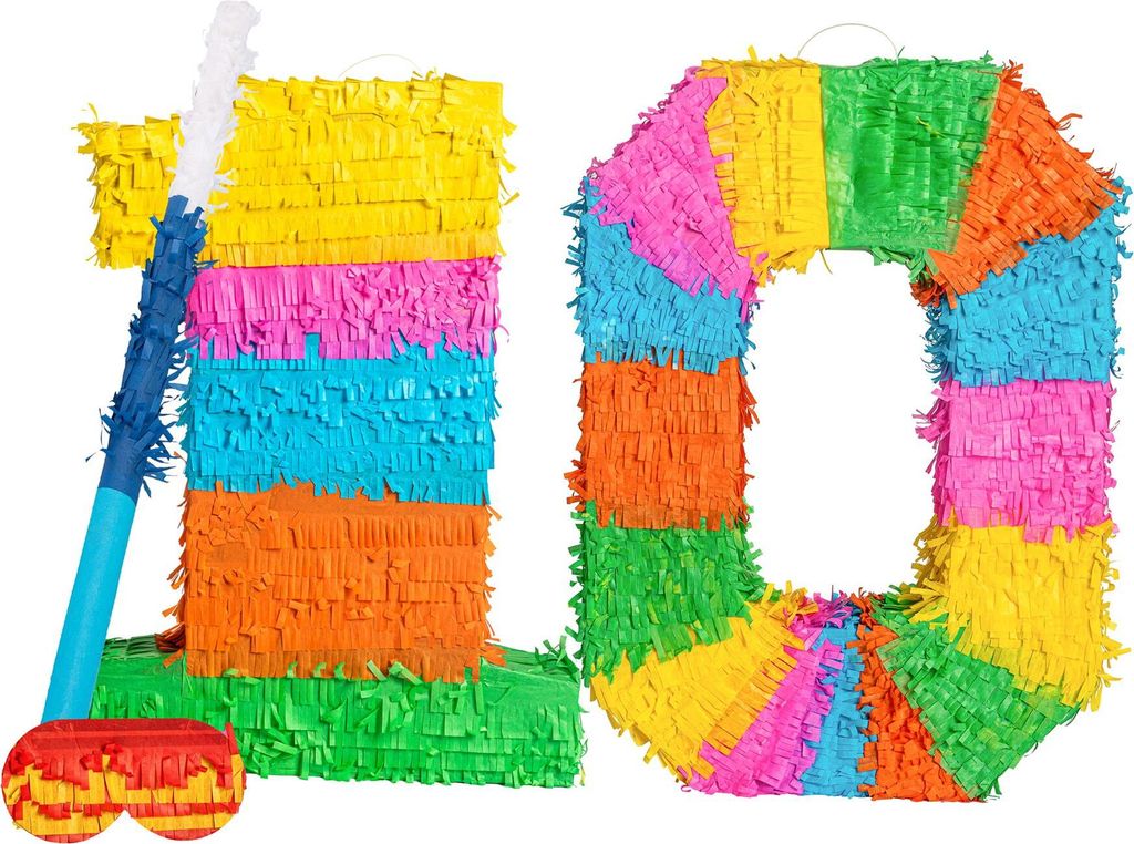 Fax Potato Pinata-Set zum 10. Geburtstag mit Stock und Produktbild 