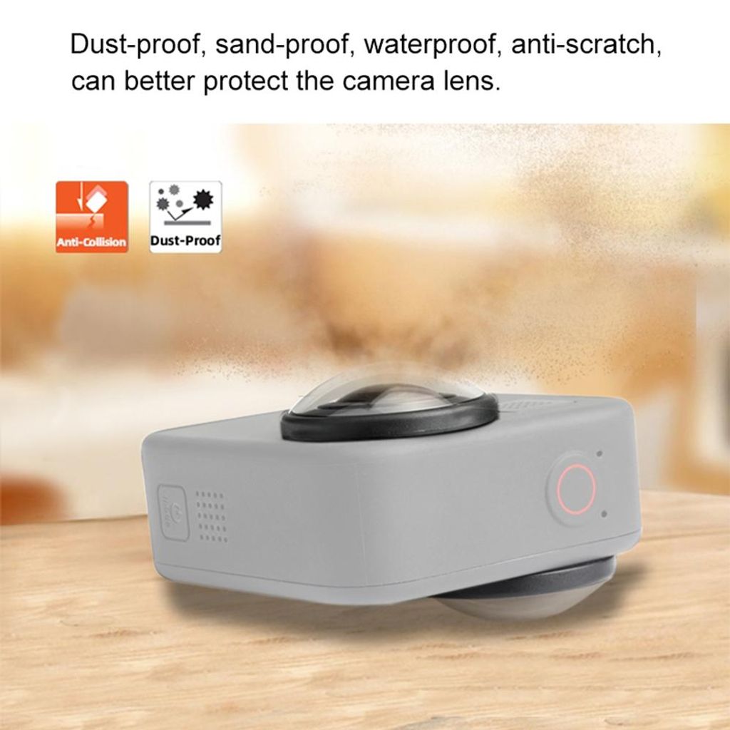 PULUZ 2 Teile/satz Acryl-Schutzlinsenrahmenabdeckung, kompatibel mit Go-Pro Max, Anti-Öl- und Kratzschutz-Kamerazubehör