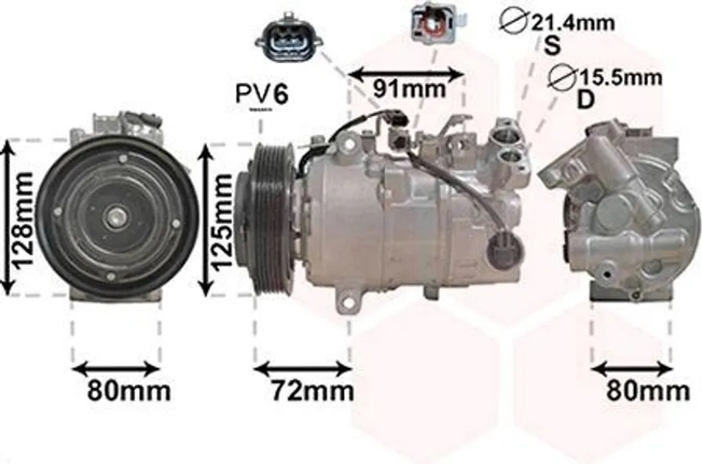 Compresseur de Climatisation R134a pour Renault Scénic III et Mégane