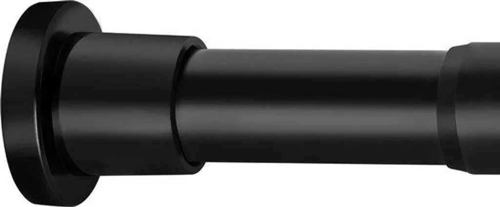 Barre de douche extensible noire 194 cm, tringle penderie filetée sans percer