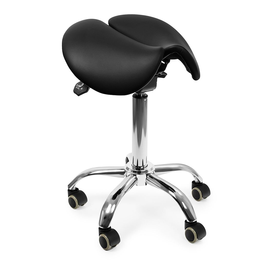 Ergonomiczny regulowany stołek SELLA czarny, nowoczesne Zdjęcie produktu 