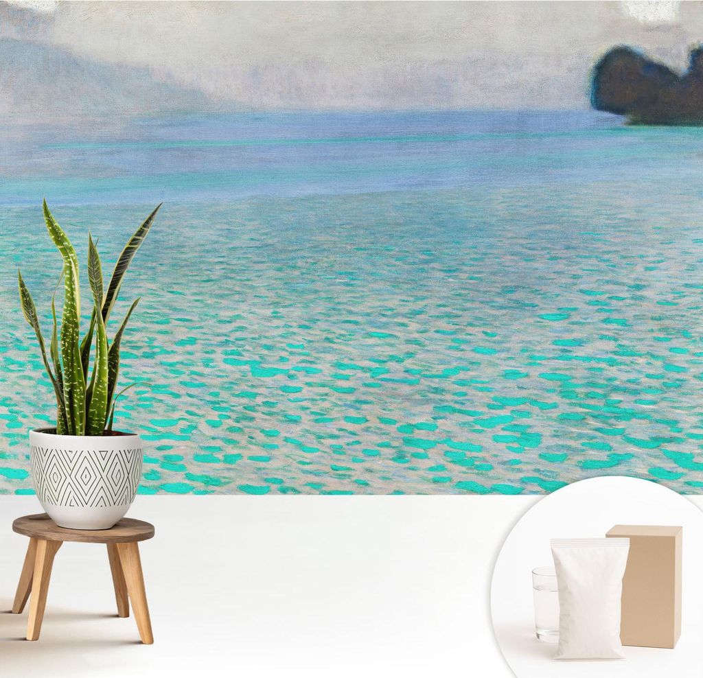 Fototapete - 208x146 cm - Tapete - Wandtapete - Wandbilder - Dekofolie - Tapete Folie - Wand - Dekoration - Wohnzimmer - Türkisfarbenes Wasser