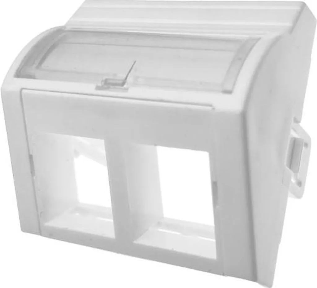 Support mural 2xRJ45 incliné 45x45 ALANTEC blanc RAL9010 pour bureau IT