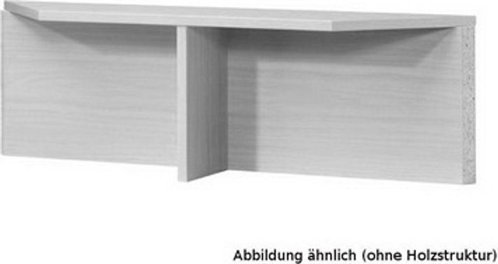 Thekenaufsatz, BxTxH 90 Gradx320x350 mm, lichtgrau