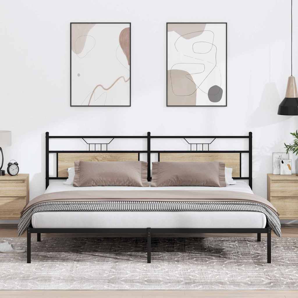 Maison Exclusive - Bettgestell ohne Matratze Sonoma-Eiche 193x201 cm Holzwerkstoff