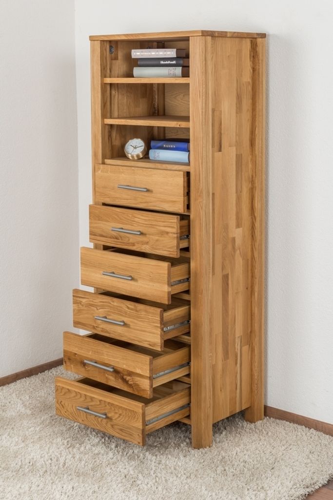 Regal Wooden Nature 128 Eiche massiv - 160 x 60 x 40 cm (H Produktbild 