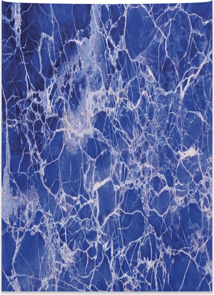 Abakuhaus Blau Wandteppich, Gebrochenes Marmor-Muster aus Weiches Mikrofaser Stoff Kein Verblassen Klare Farben Waschbar, 110 x 150 cm, Blau