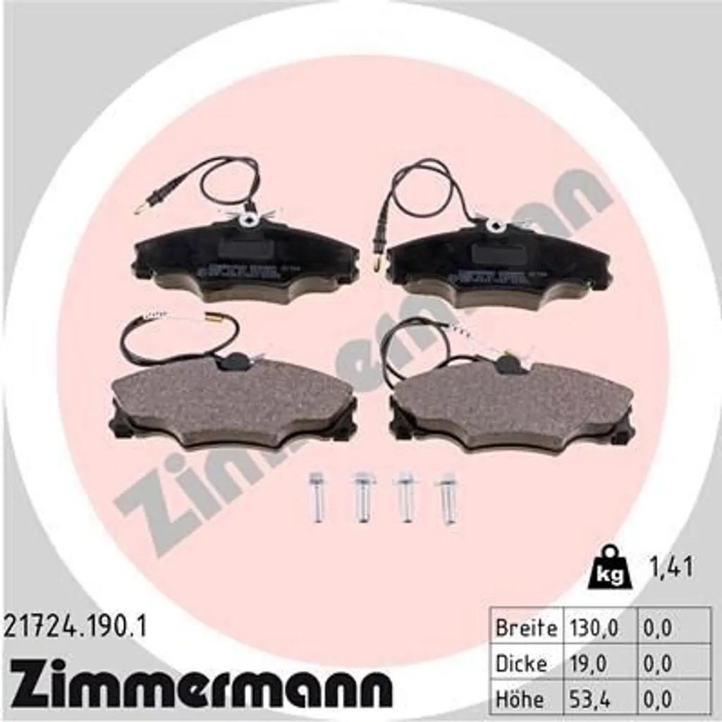 Plaquettes de frein Zimmermann 21724.190.1 haute endurance pour 406