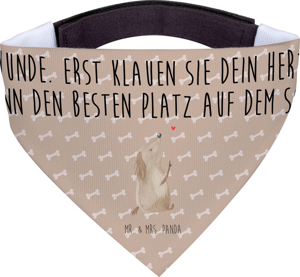 Mr. & Mrs. Panda Hunde Halstuch Hund Liebe - Hundeglück - Geschenk, Bandana für, Herz, Tuch, Sprüche, Hundehalstuch