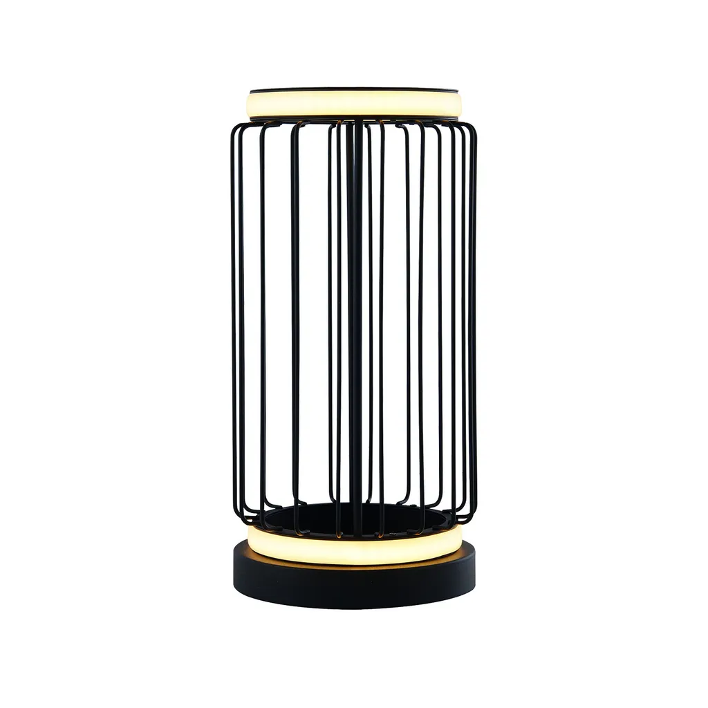 Lampe de table LED anti-éblouissement - Cage métal noir sable 1LT