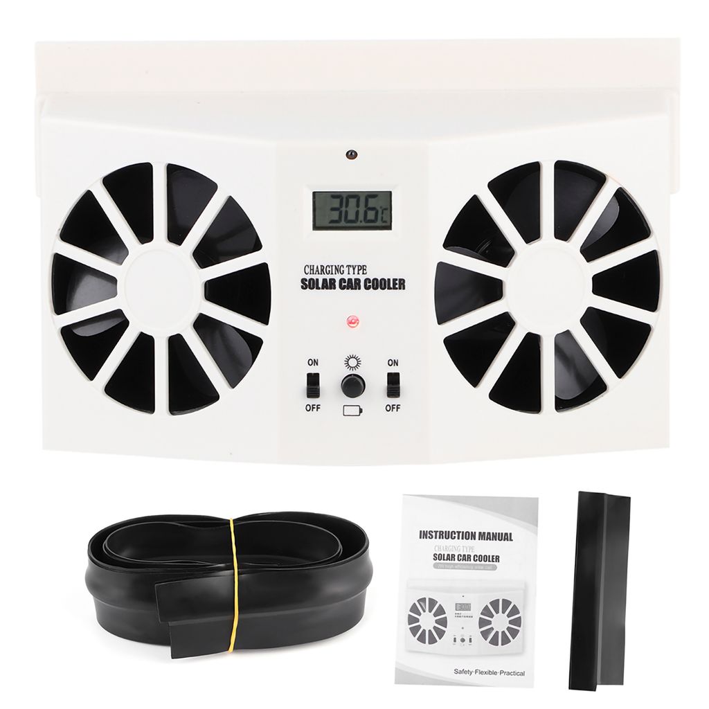 Solárne napájaný ventilátor chladiča automobilu ventilátor Obrázok produktu 