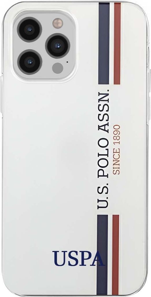 US Polo USHCP12LPCUSSWH iPhone 12 Pro Max 6,7" weiß Tricolor Kollektion Handyhülle