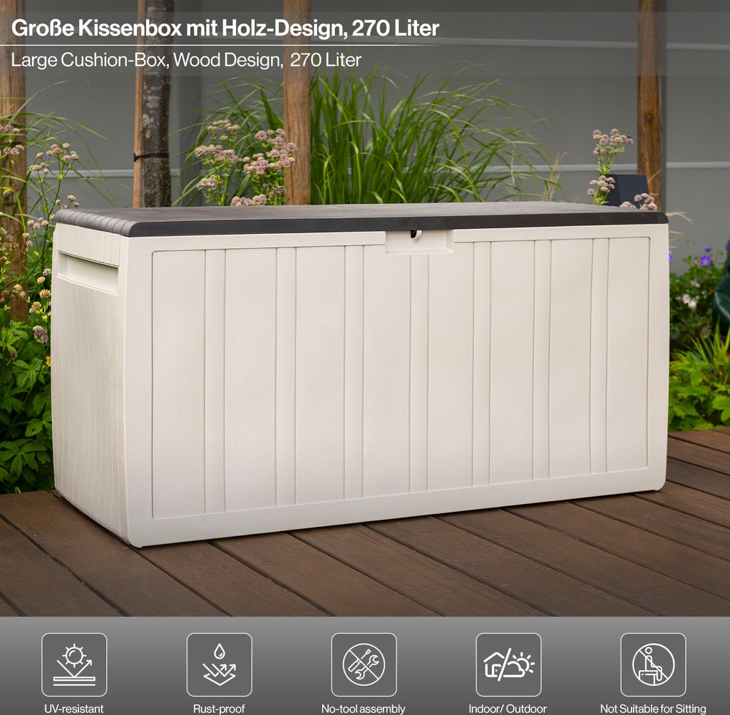 Kreher Kissenbox 'Leonardo' in Creme Weiß 270 Liter Produktbild 6