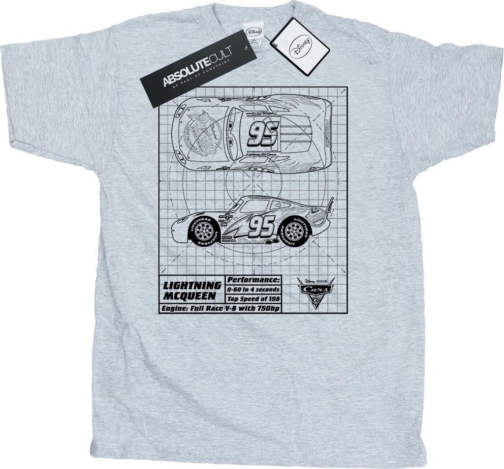 Cars - T-Shirt für Herren BI474 (XXL) (Grau)