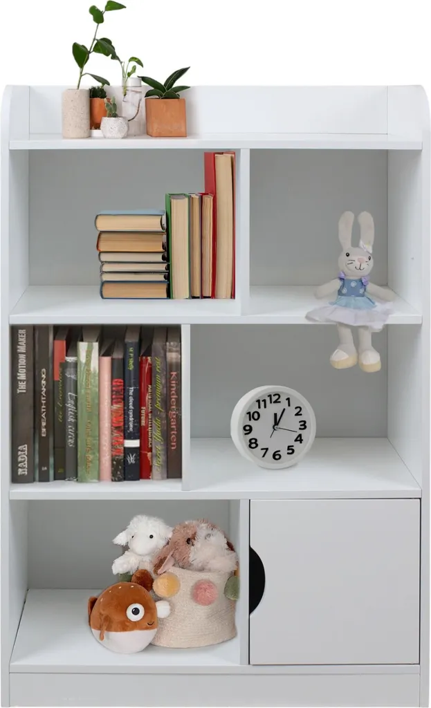 Étagère Stable Ginger Home Blanche pour Jouets - Sécurité Enfants 7 Cases