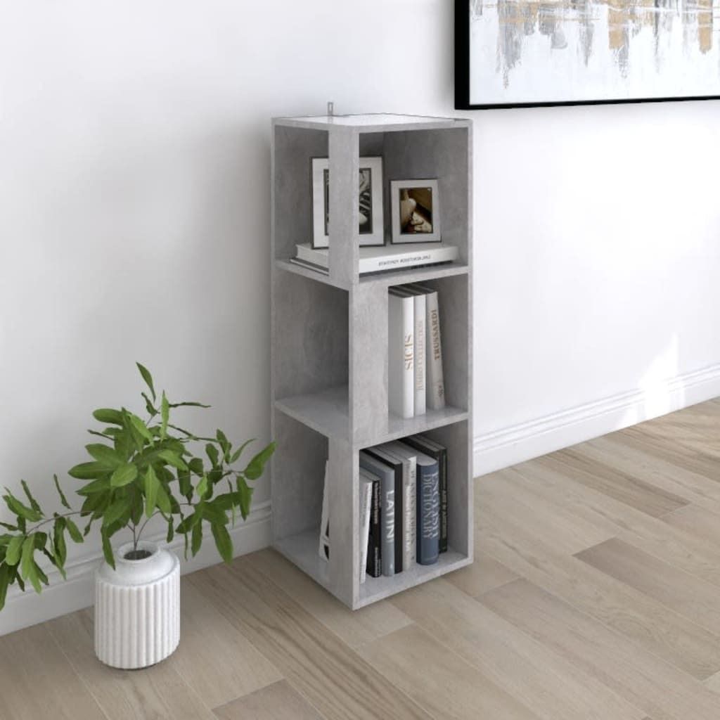 rohový regál Concrete Grey 33x33x100 cm Dřevěný materiál Obrázek produktu 