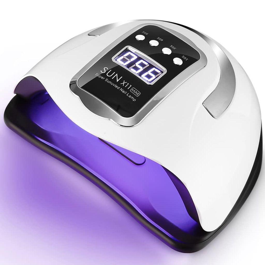 UV LED Lampe für Gelnägel, 280W 66LEDs Nagellampe Professionelle Schnell Nageltrockner mit 4 Timer, LCD Anzeige und Smart Sensor für Finger Zehe...