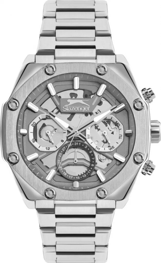 Montre en Acier Inoxydable Argenté pour Homme Slazenger Cadran Épuré