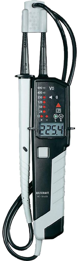 VOLTCRAFT VC-55 LCD Dvojpólová skúšačka napätia CAT III Obrázok produktu 