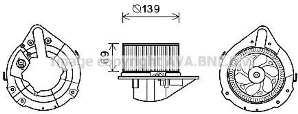 PRASCO AI8372 - OE 8A1820021 Gebläsemotor für A4 (8D)