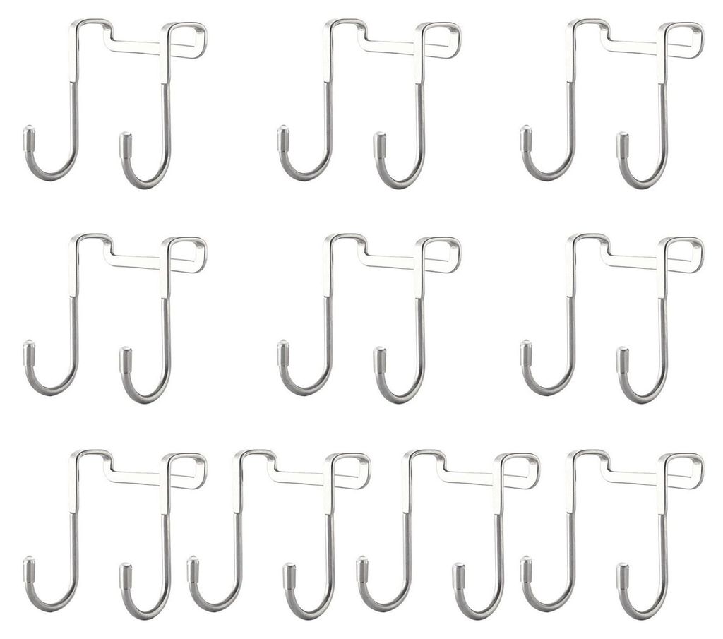 Schranktürhaken, robuster Doppelhaken aus Metall für Kleiderschrank, Küchenschrank, Schublade, Badezimmer, Schlafzimmer, Studentenwohnheim