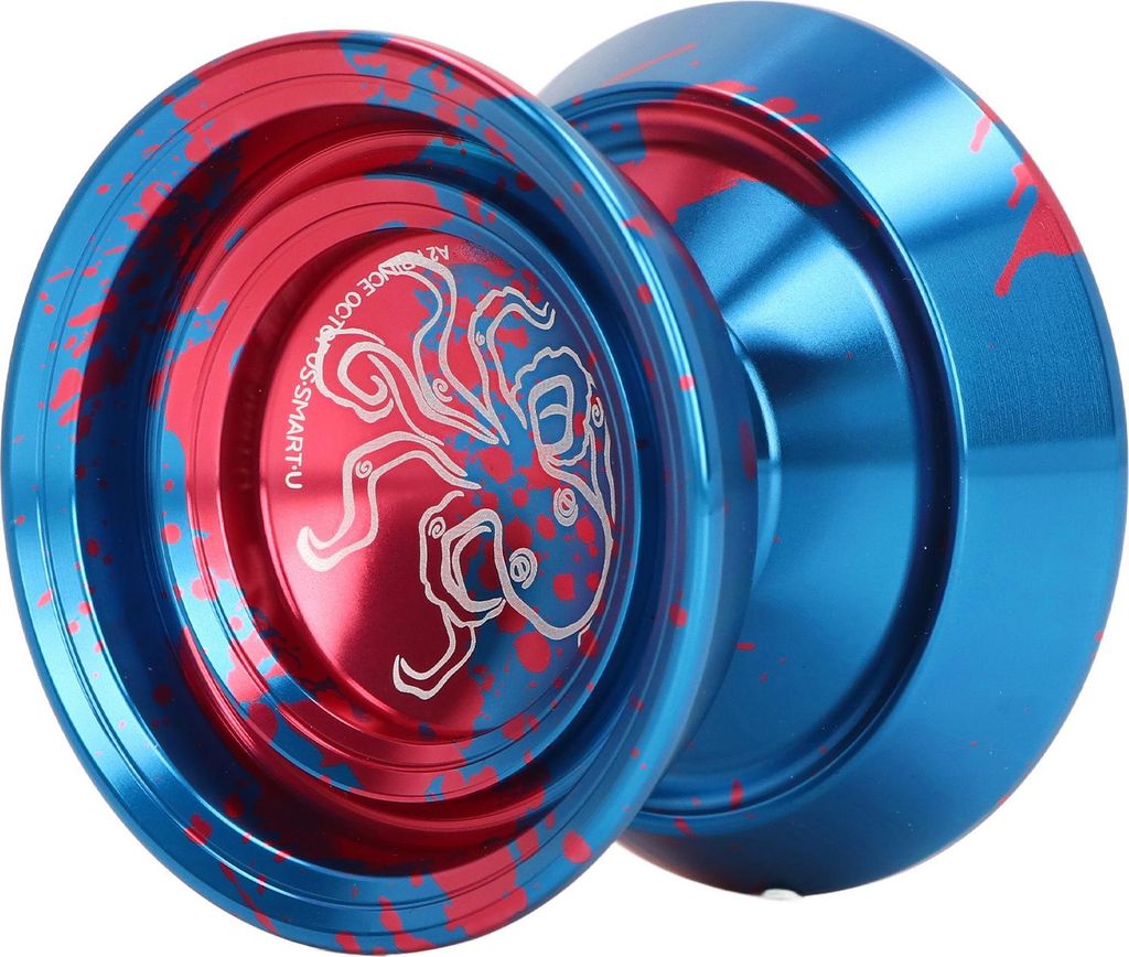 YoYo-Ball, nicht reagierende Aluminiumlegierung, fortschrittlich, lichtbeständig, exquisit für den Wettbewerb mit Handschuhen, 3 Stück Saiten, blau