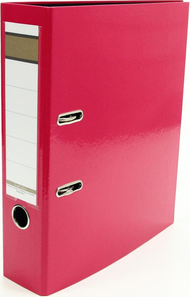 5x Livepac Caribic Glanz-Ordner / DIN A4 / 75mm breit / Farbe: pink