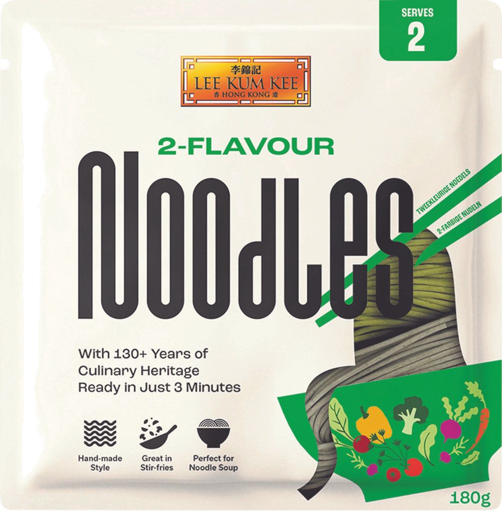 LEE KUM KEE 2-Sorten-Nudeln Spinat & Soba 180g | Nudeln für Nudeln-Suppen und Stir Fry Pfannengerichte
