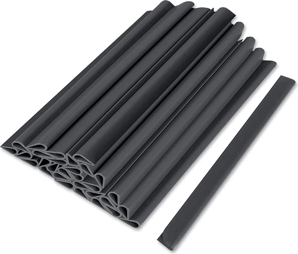 Befestigungsclips Klemmschienen 24 Stück für PVC Sichtschutzfolie Sichtschutzstreifen Windschutz für Garten und Zaun, Anthrazit