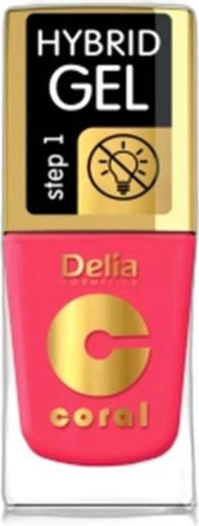 DELIA COSMETICS Korallen-Hybrid-Gel-Nagellack Nr. 102 Romantische Rose 11 ml