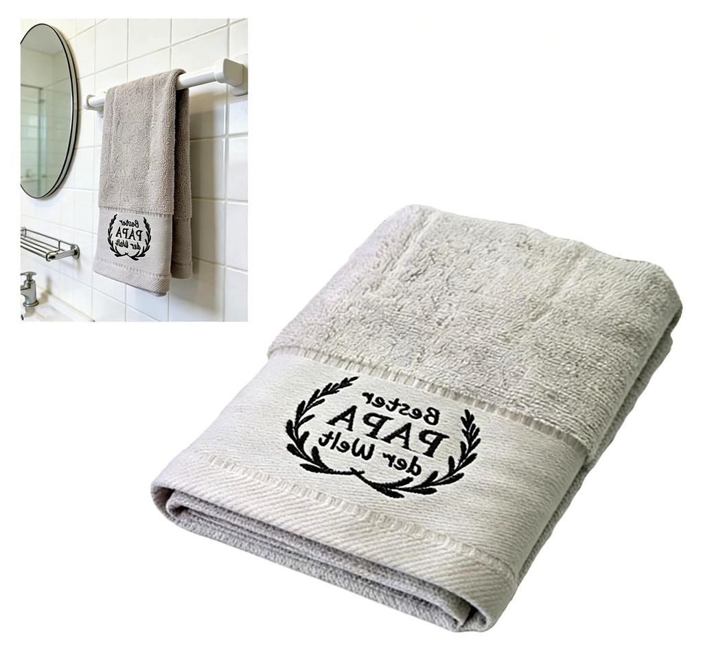 Personalisiertes Handtuch für Papa mit Aufdruck „Bester Papa“ – Geschenkidee für verschiedene Anlässe (75x35 cm)