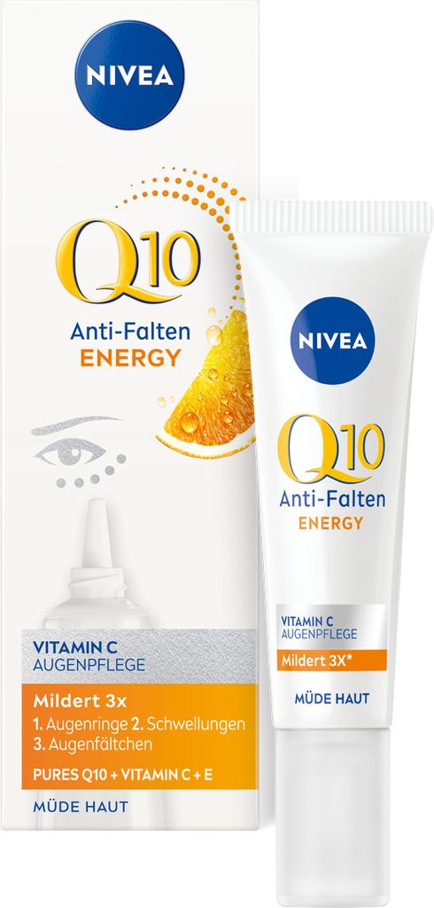 NIVEA Anti-Age Q10 Anti-Falten ENERGY Augenpflege Vitamin C+E straffend 15ml