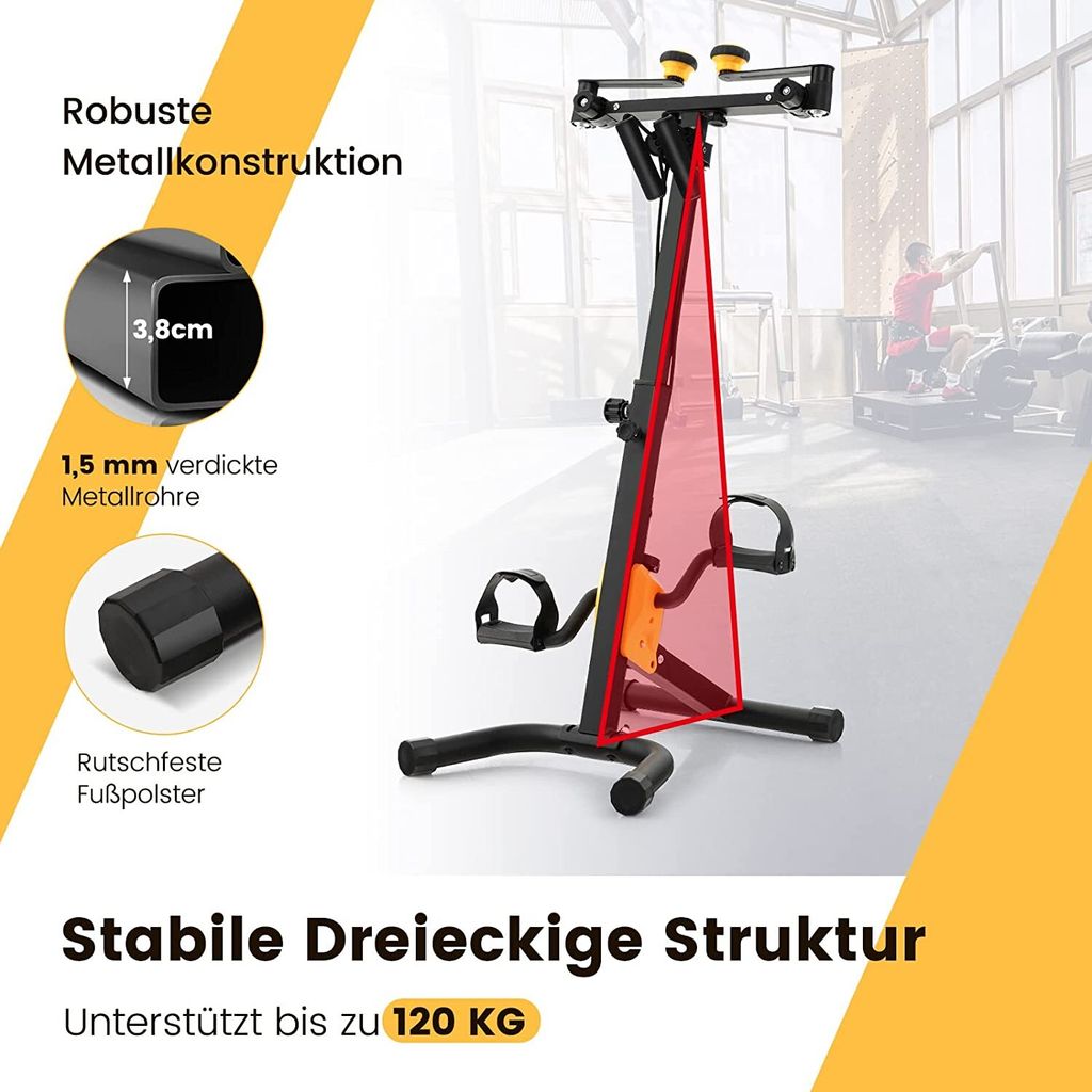COSTWAY Trenažér rúk a nôh s pedálmi, cvičebný bicykel Mini Obrázok produktu 5