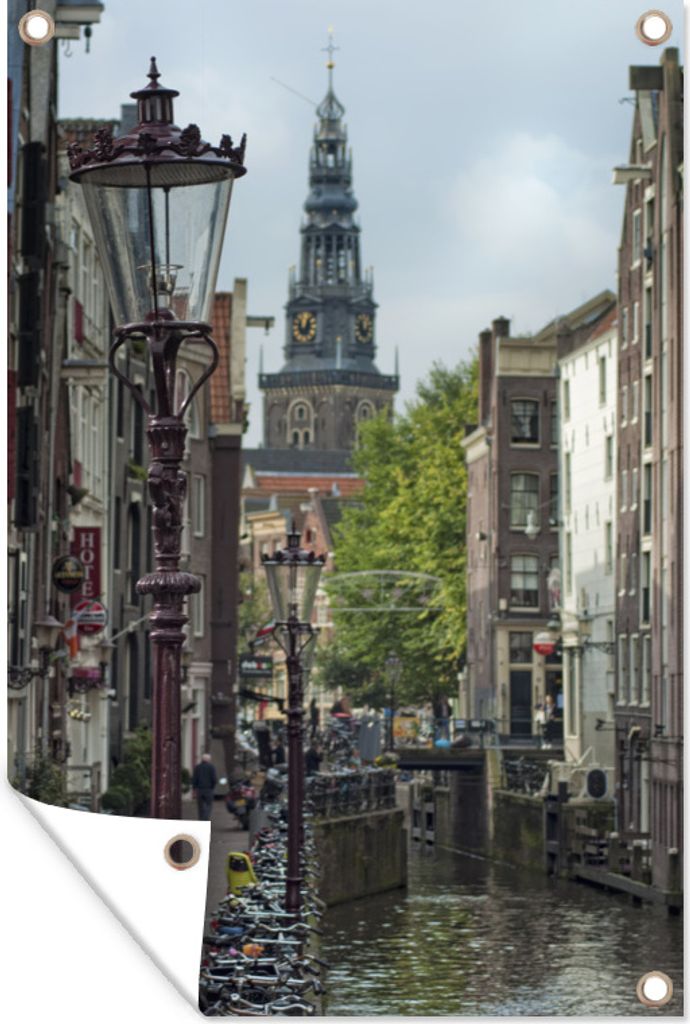 MuchoWow 40x60 cm Outdoor-Poster Gartendeko Sichtschutz Garten Poster für den Garten Amsterdam - Niederlande - Fahrrad