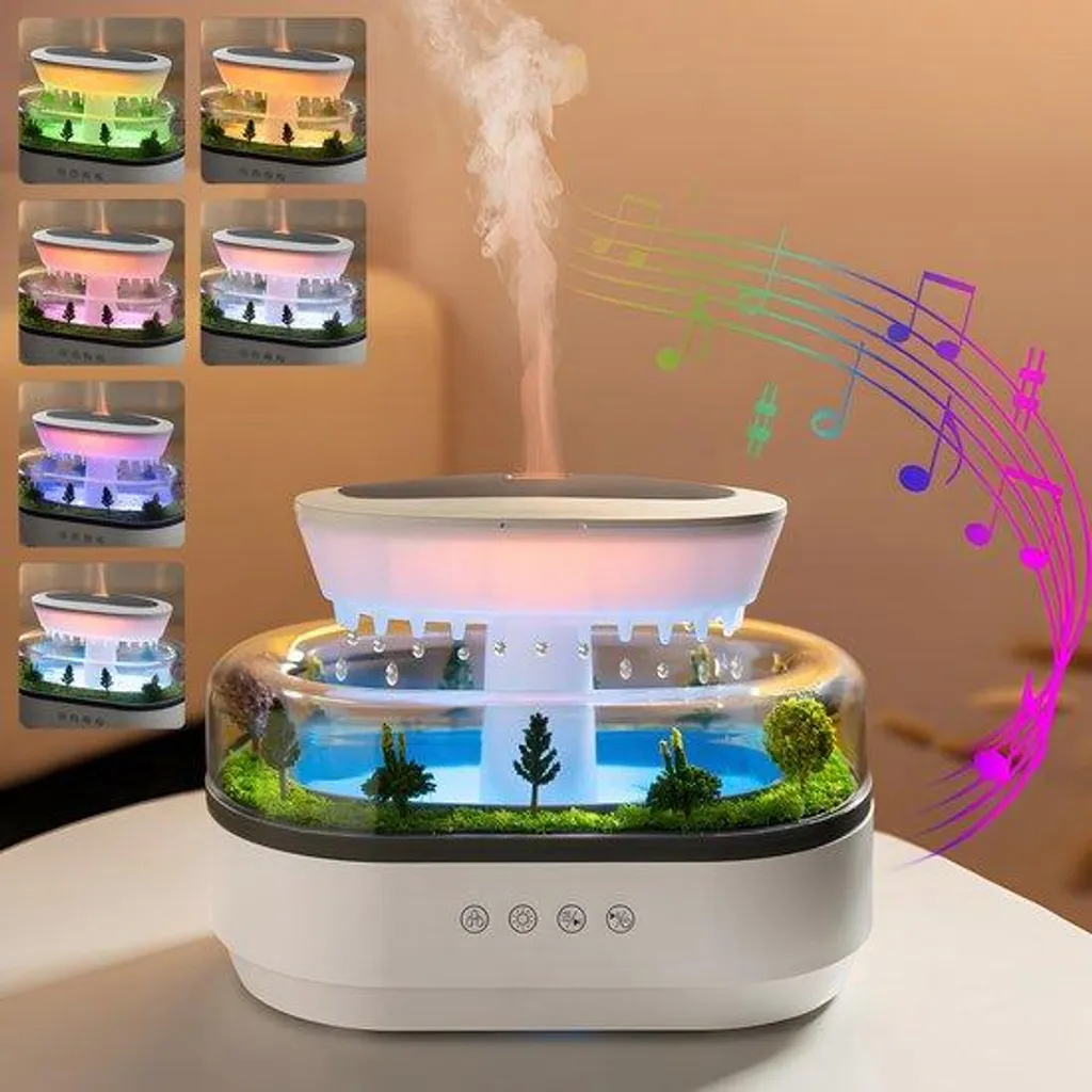 Humidificateur d'air pour chambre avec bruit blanc et veilleuse LED