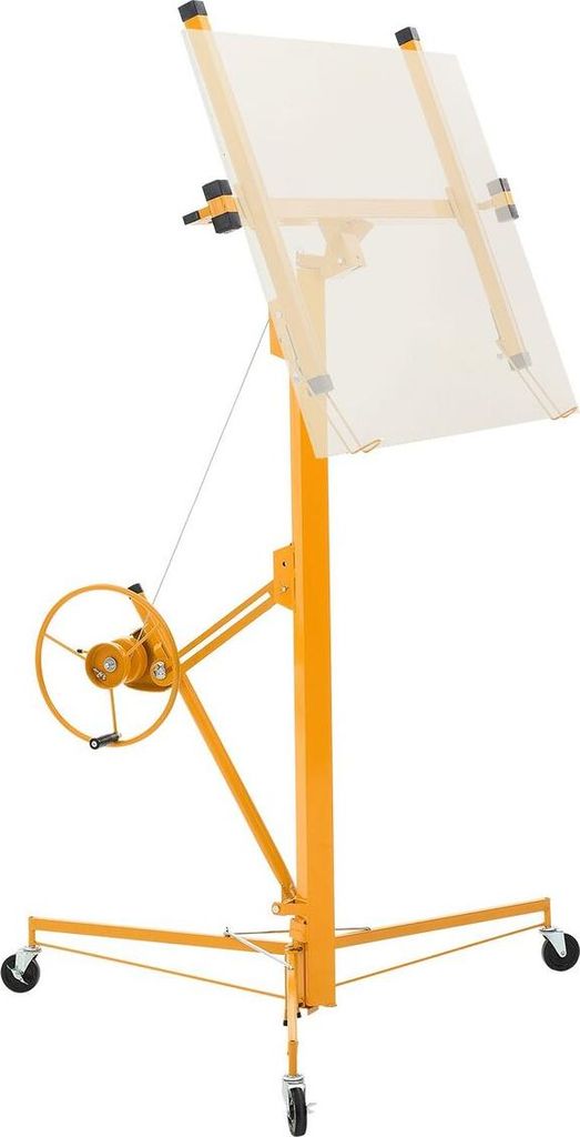 4877 mm Trockenbau-Hebevorrichtung, Hochleistungs-68-kg-Plattenheber mit verstellbarem Teleskoparm, feststellbaren Rädern, Trockenbau-Hebevorricht...