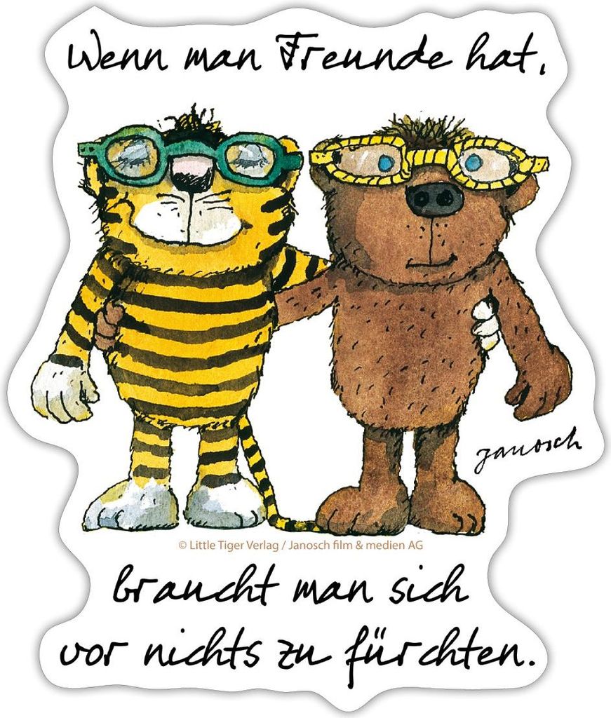 Spreadshirt Janosch Tiger Und Bär Wenn Man Freunde Hat Produktbild 