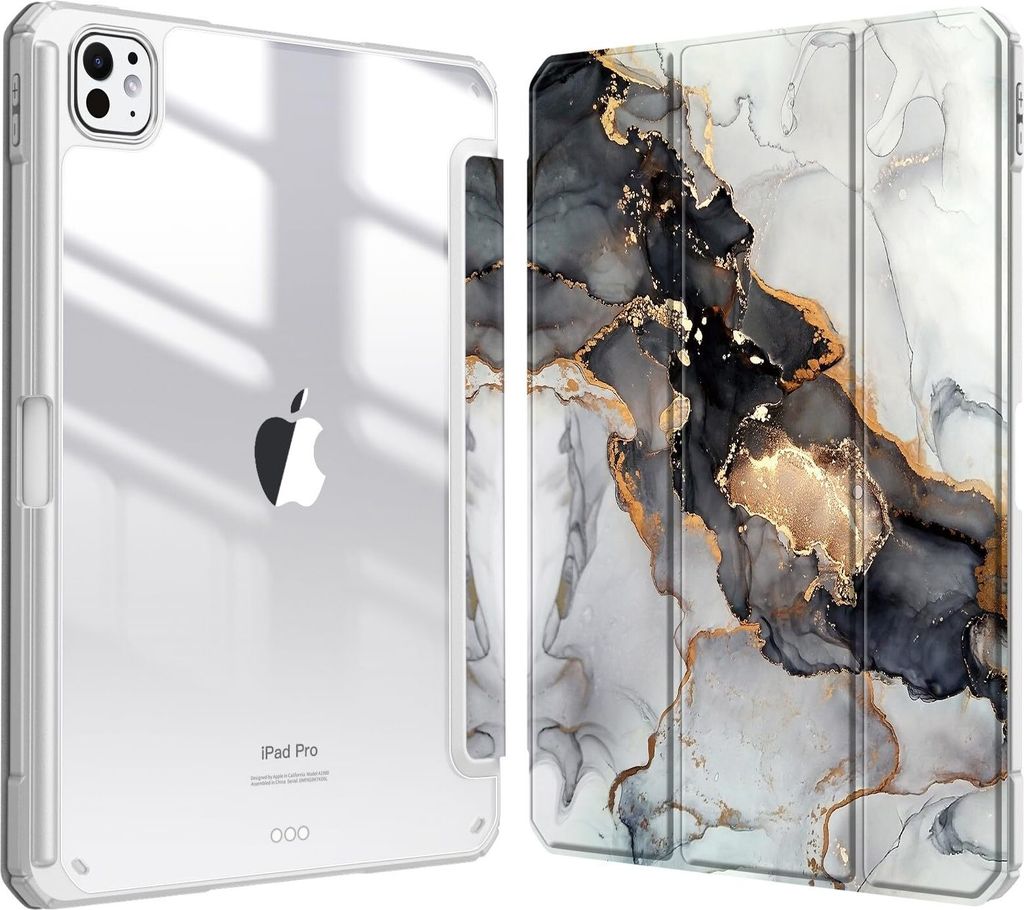 Fintie Hybrid Hülle für iPad Pro 11 Zoll (M5/M4) 2025/2024 mit Stifthalter - Stoßfeste Schutzhülle Case mit transparenter Hartschale auf der R...