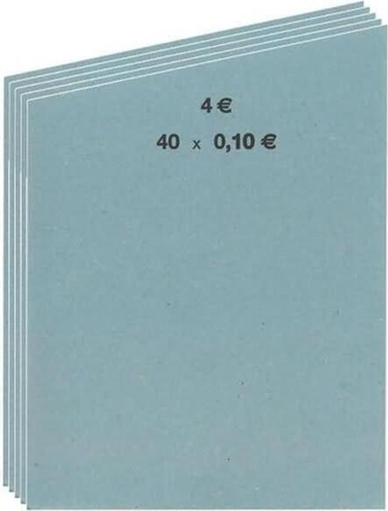Handrollpapier 0,10€ blau VE=50 Blatt